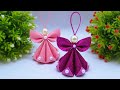 Learn How To Make Foamiran Christmas Angel | DIY Christmas Tree Ornaments | Hanging Xmas Crafts