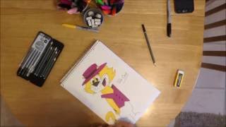 Top Cat Drawing (Time-lapsed)
