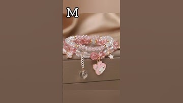 Beautiful bracelet💫choose by your names first alphabet letter #shorts