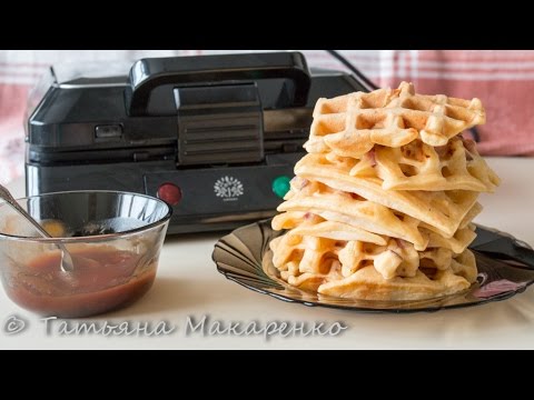 Вафли в вафельнице в Jardeko 3в 1 - YouTube
