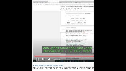 FINANCIAL CREDIT CARD FRAUD DETECTION USING BPNN PYTHON PROJECT