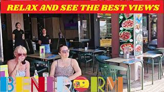 Benidorm SEAVIEW STREET! 🏖️🍻 Bars, Cafes, Hotels H10 Poniente, Corona del Mar & Marconi!🌴🏨 #benidorm