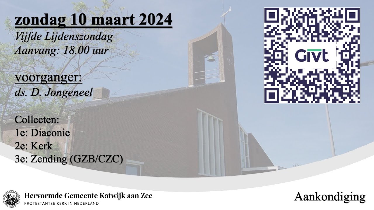 10/03/2024 18.00u ds. D. Jongeneel - YouTube