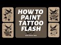 TATTOO FLASH PAINTING / HOW TO / TIME-LAPS / Stevie Boy Art