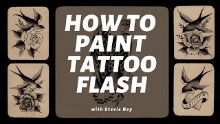 TATTOO FLASH PAINTING / HOW TO / TIME-LAPS / Stevie Boy Art