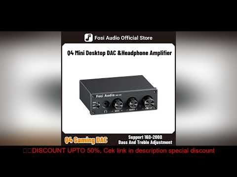 Fosi Audio Q4 Mini Stereo USB Gaming DAC & Headphone Amplifier Audio Converter Adapter for Home/Desk