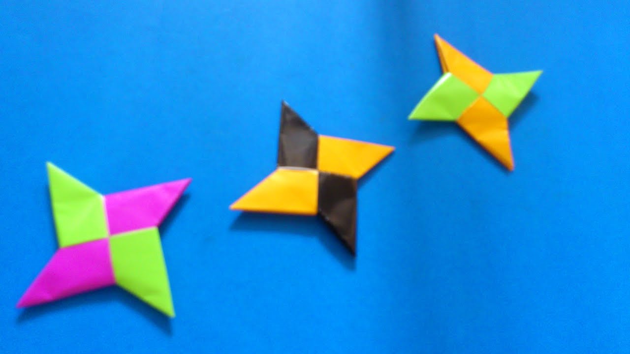 Cara Membuat  Origami  Shuriken Ninja 4 Bintang  Origami  