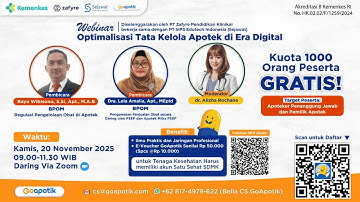 Webinar Apoteker: Optimalisasi Tata Kelola Apotek di Era Digital