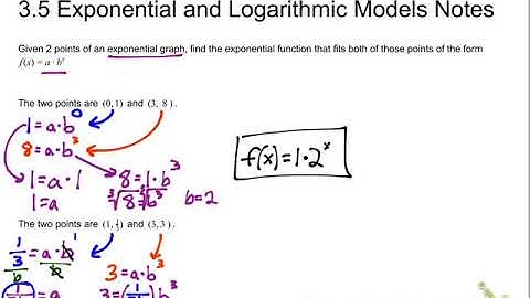 3.5 Modeling with Exponential and Logarithm Notes
