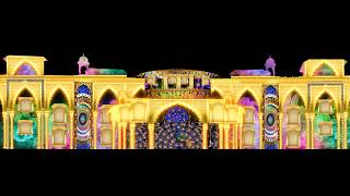 gold palace wedding 3d projection mapping ,led mapping ,loop all content available@www.mapping7x.com