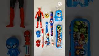 Avengers stationery collection - pencil case, watch, spiderman, captain america sharpner #stationery