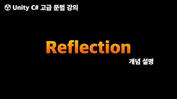 유니티 C# 고급문법 Reflection(리플렉션)