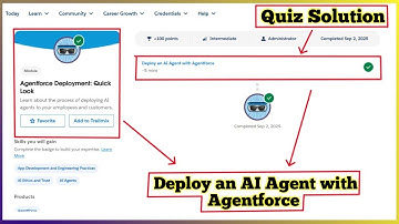 Deploy an AI Agent with Agentforce | Agentforce Deployment Quick Look | Quiz Solution