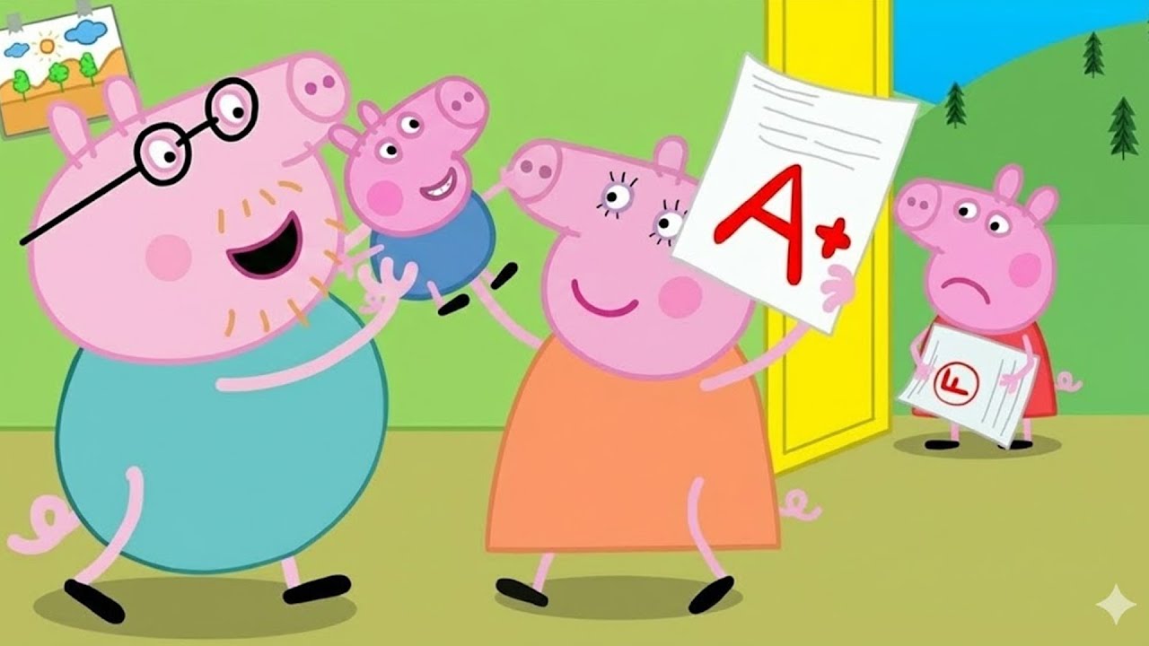 Peppa Pig and the Sharing Umbrella ☂️🐷 | Peppa Pig Funny Animation