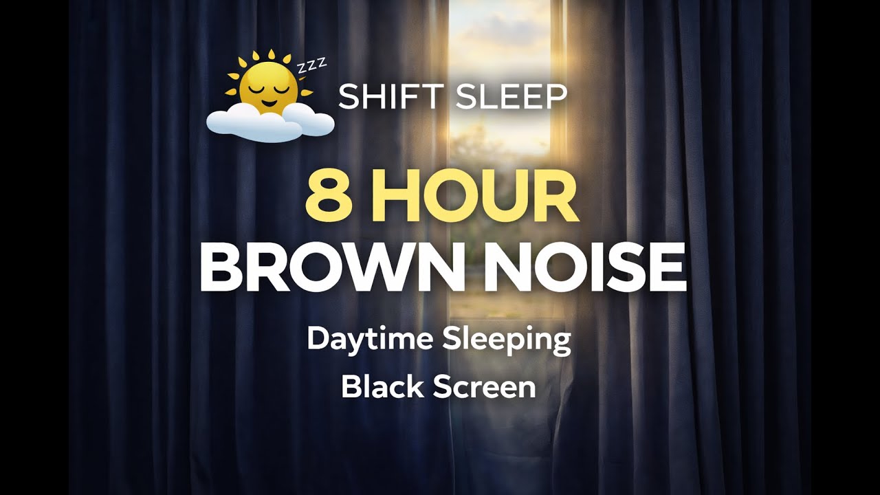 Brown Noise for Daytime Sleeping (8 Hours, Black Screen) Deep Sleep Sounds