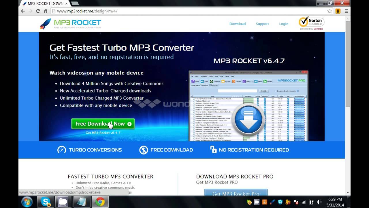 how to download mp3 rocket on my pc