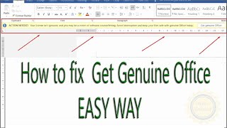 how to fix (get genuine office 2016/2019)   easy way