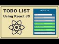 Create TODO List Application using React JS and Bootstrap | Read and Store Data in the LocalStorage