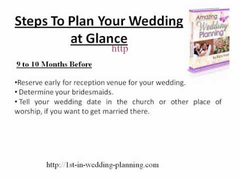 steps to plan a wedding wmv youtube