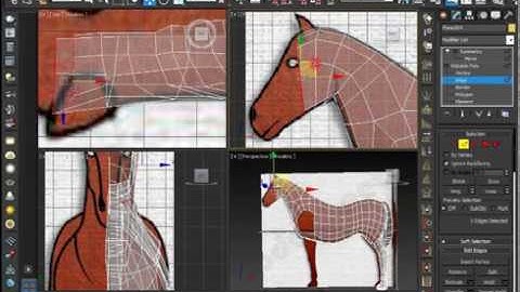 3d horse model with plane part 3