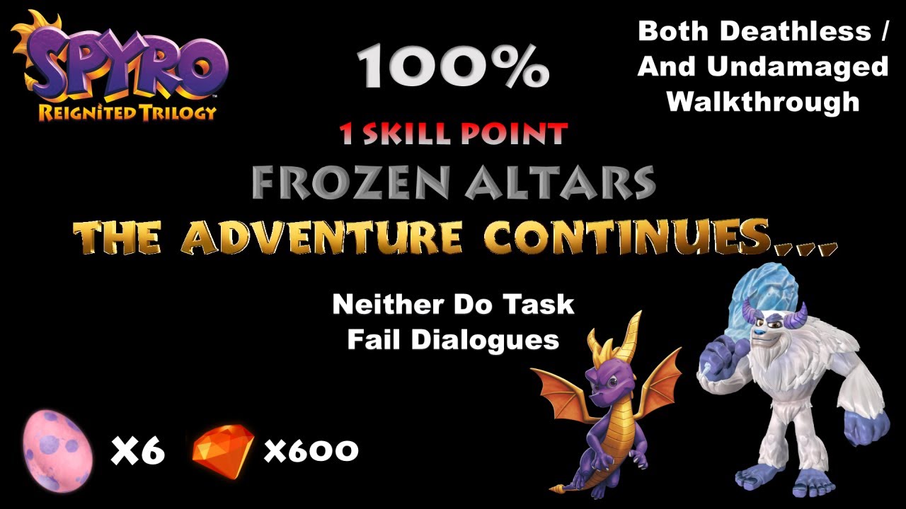 Spyro 3 Frozen Altars (Realm, Level 3.1) All Gems, Dragon Eggs