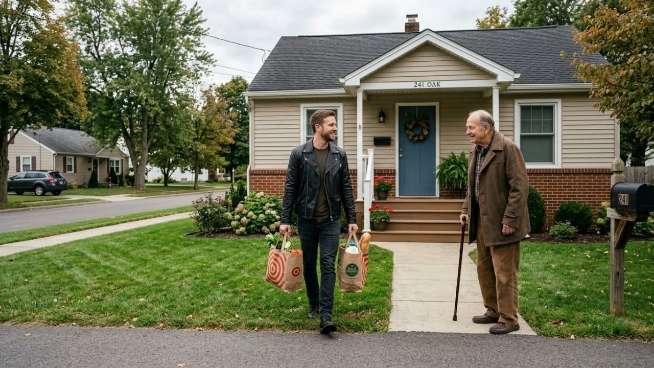 I almost rode past him. Rain was flooding the streets, everyone was running for cover, and he stood there soaked, holding a grocery bag and a cane. I told myself someone else would help. Then my...