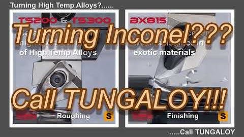 Tungaloy Turning Super Alloy Super FAST! Inconel 718 made easy work!