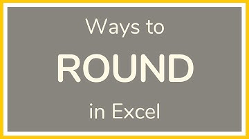 How to Round in Excel - Tutorial