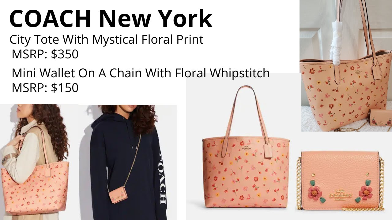 Coach City Tote With Mystical Floral Print