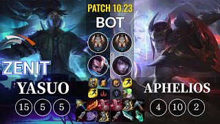 HLE Zenit Yasuo vs Aphelios Bot - KR Patch 10.23