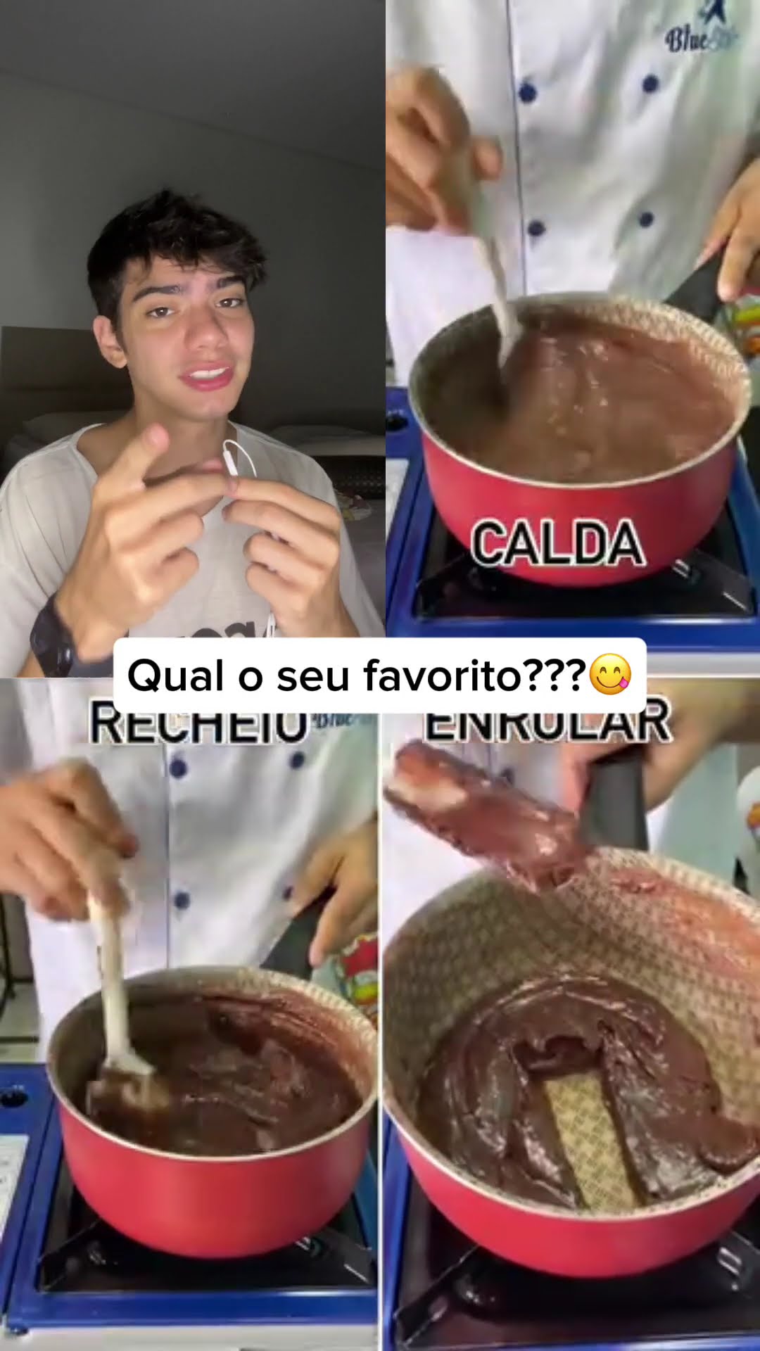 Qual ponto de brigadeiro você mais gosta? Calda, recheio ou enrolado? Conta aí nos comentários!