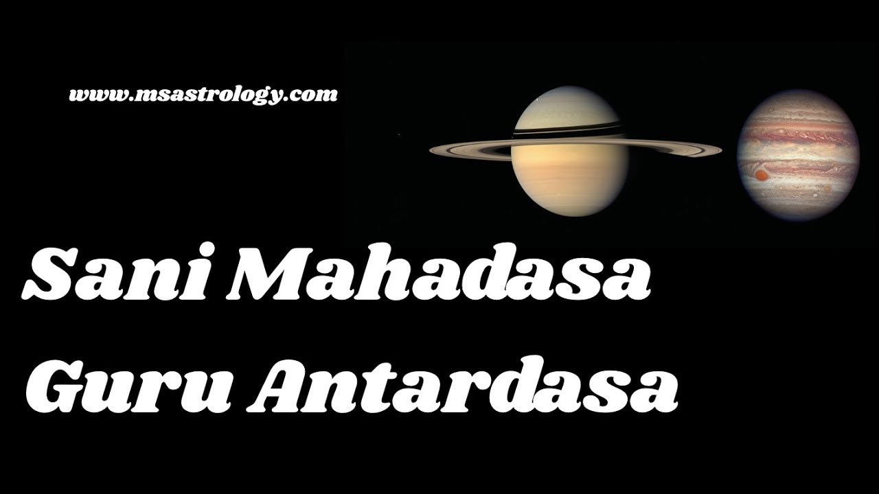 Sani (Saturn) Mahadasa Guru (Jupiter) Antardasa. MS Astrology - Vedic Astrology in Telugu Series.