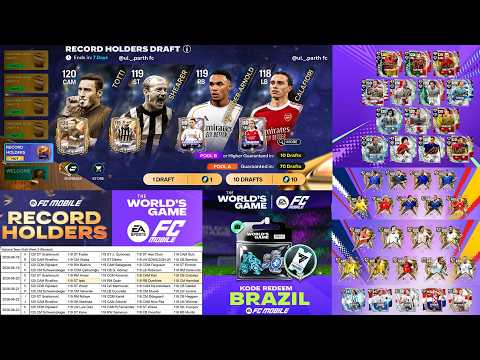 KODE REDEEM BRAZIL? BOCORAN PEMAIN MINGGU KE 2 RECORD HOLDERS & PEMAIN MINGGU KE 4 TWG FC MOBILE 26