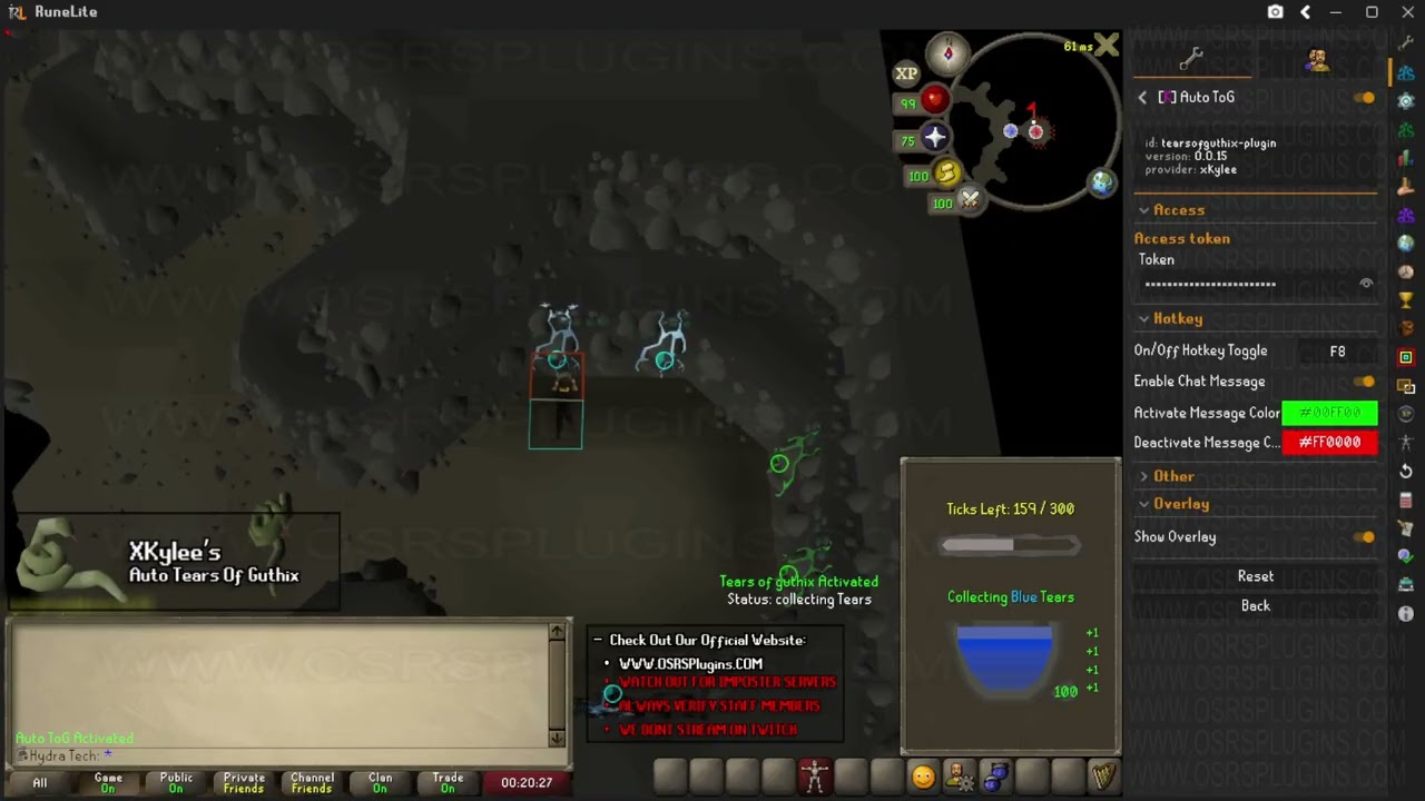 Auto Tears of Guthix (RuneLite)
