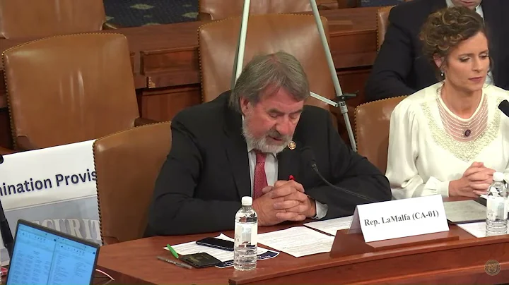 Congressman LaMalfa Testifies In Front of the House Ways and Means Committee regarding H.R. 4970