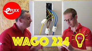 Wago 224 connector block demonstration - great for light fitting installation
