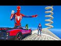 hombre araña y superhéroes Spiral Tube parkour Challenge | Spider-man and She hulk GTA 5 MOD