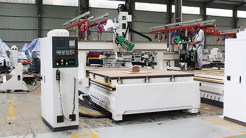 4 axis ATC CNC router with a swing spindle.