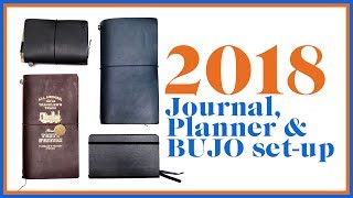 2018 Journal, Planner and Bujo Setup | Midori Traveler's Notebook