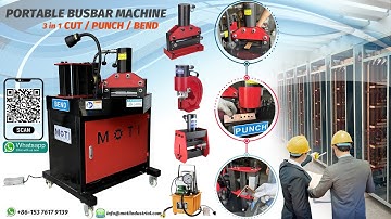 12mm X 200mm Portable Busbar Bending Machine MOTI-200B Portable 3 in 1 Busbar Processing Machine