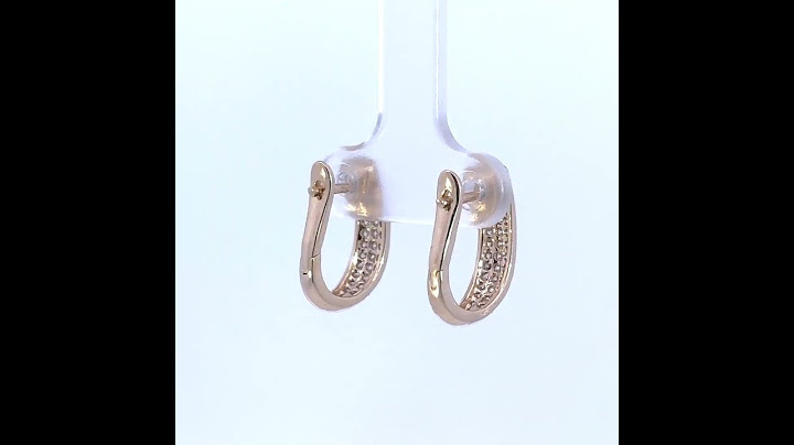 Creolen Hoops Ohrringe Gold 585 14K Diamanten 0.52ct