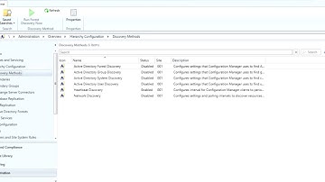 Configure SCCM 2016 Discovery Methods