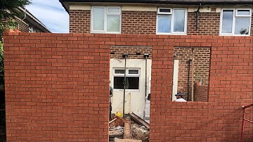 Bricklaying skills laying bricks to a line. Please like and subscribe thanks