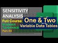 How to Use One-Variable and Two-Variable Data Tables in Excel? Sensitivity Analysis Course Part-04