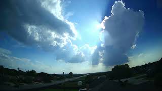 Abilene TX Sunday Storms - Puffy Clouds - Rainbows - Hail - E E W N All-Sky Cams 20230611