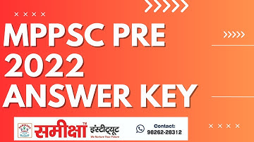 MPPSC PRE - 2022 ANSWER KEY
