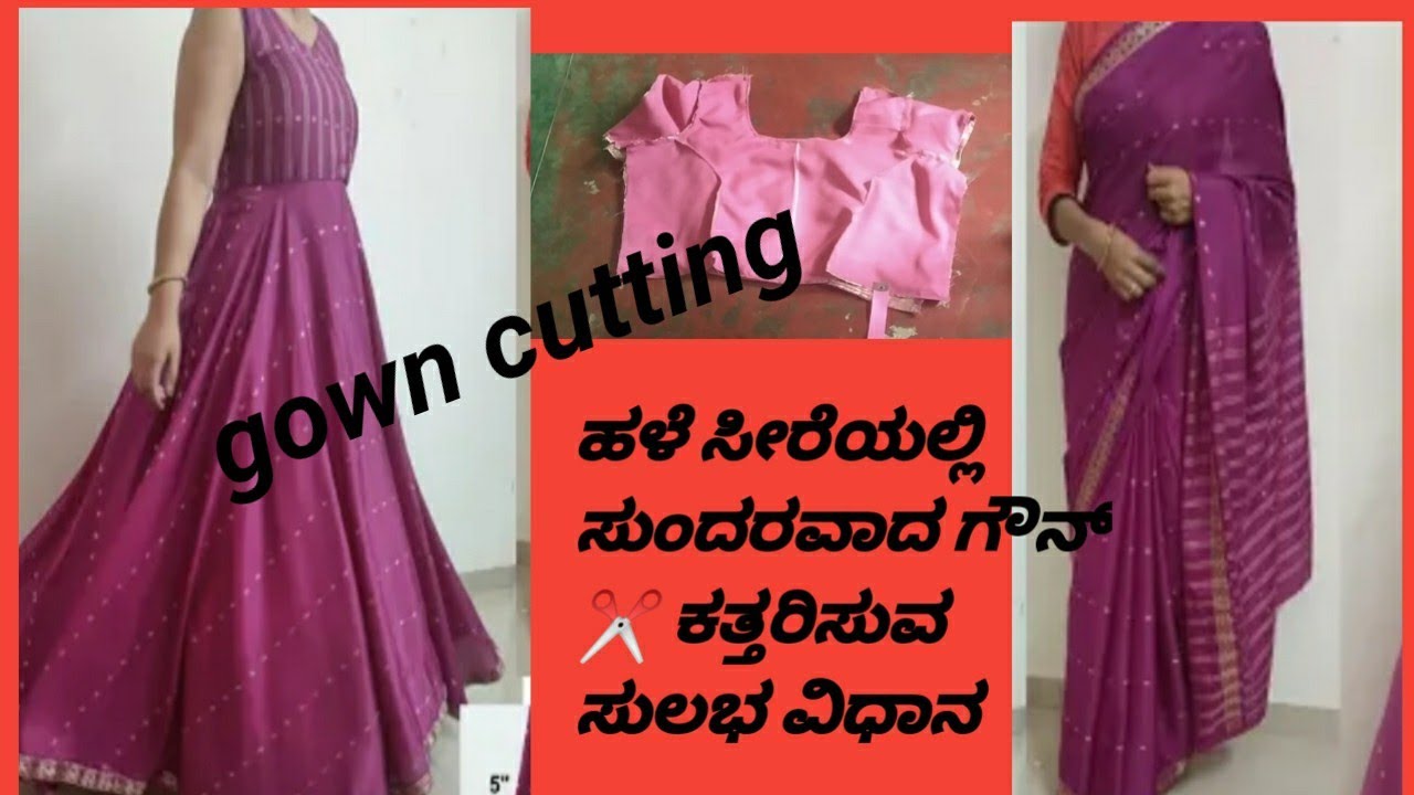 Full Flare umbrella frock cutting and stitching in kannada - YouTube