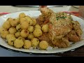 Pollo a la mostaza con papas a la provenzal