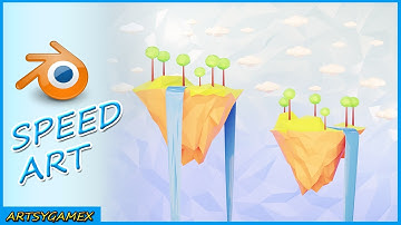 I Made Island using blender 2.81 | Low Poly 3d Art