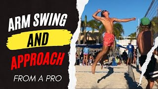 BEACH VOLLEYBALL HITTING APPROACH & SWING - Demo